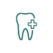 Tooth with emergency medical cross icon