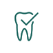 Tooth with checkmark icon