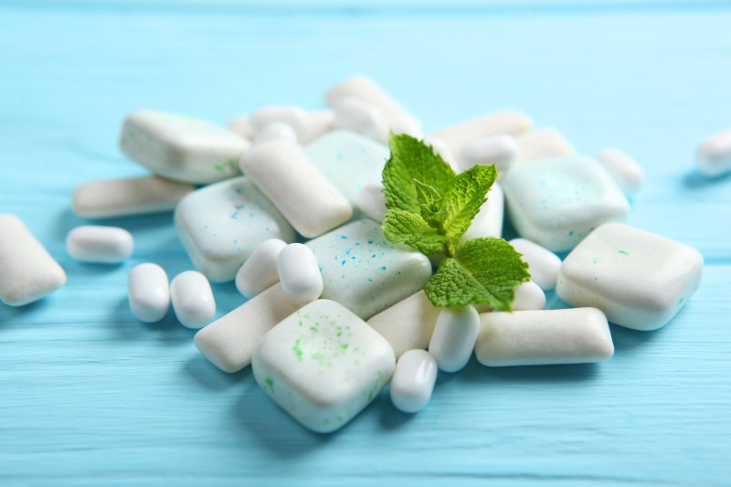 pile of chewing gum and mints